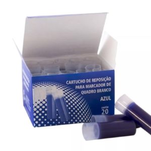 CARTUCHO DE REPOSIÇÃO PARA MARCADOR QUADRO BRANCO - AZUL