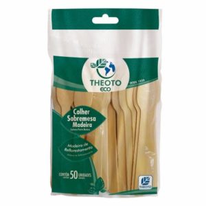COLHER MADEIRA SOBREMESA THEOTO (COM 50 UNID) em Monte Verde MG