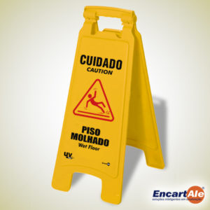ENCARTALE - CAVALETE SINALIZAÇÃO PISO MOLHADO