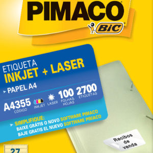 ETIQUETA PIMACO A4 4355 310X635 100 FOLHAS