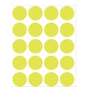 ETIQUETA REDONDA AMAR. FL 15MM (PCT COM210)(60394) em Monte Verde MG