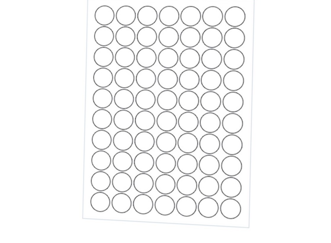 ETIQUETA REDONDA TRANS 15MM (PCT COM210) (52525)