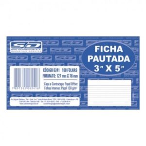 FICHA PAUTADA 3X5 COM100 SD (06155) em Monte Verde MG
