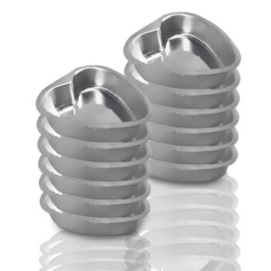 FORMA *ALUMÍNIO PÃO DE MEL CORACAO N°02 7,0X7,0X2,0 (PCT COM12)