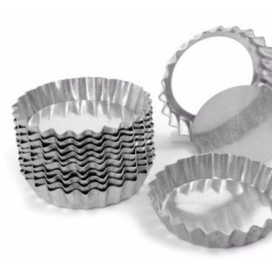 FORMA *ALUMÍNIO TORTA CRESPA FUNDO FALSO N° 9 (PCT COM12)