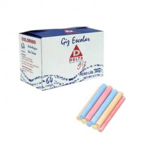 GIZ ESCOLAR COLORIDO DELTA (CX COM64)