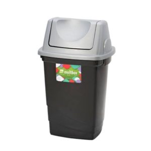 MULTBOX - LIXEIRA PRATA 32 LTS