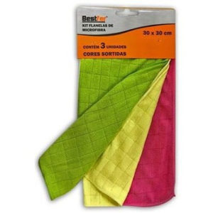 PANO MICROFIBRA MULTIUSO 30X30CM (PCT COM3) em Monte Verde MG
