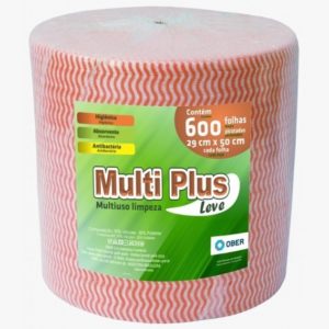 PANO PARA LIMPEZA MULTIUSO ROLO COM300M LARANJA  (600 PANOS) em Monte Verde MG