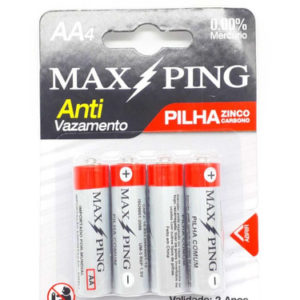 PILHA AAA MAX PING PCT COM 4 em Monte Verde MG