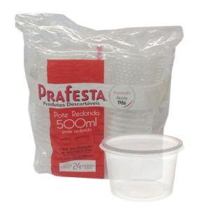 POTE REDONDO PRAFESTA 500 ML (PCT COM24)CX COM12