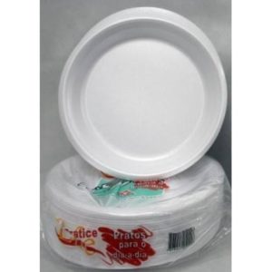 PRATO DE ISOPOR MEIWA M23 23CM COM25 PARAREFEIÇÃO (CX COM24 PCT)