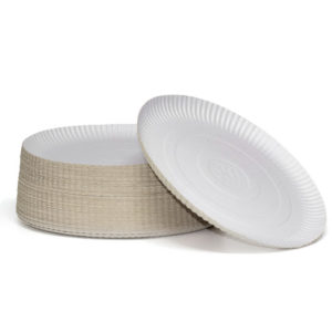 PRATO DE PAPELÃO BRANCO N.12 37,0CM COM100