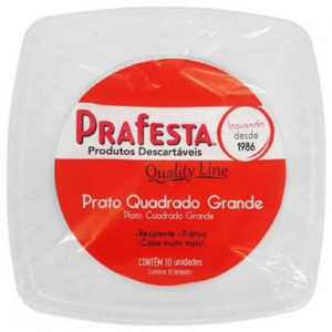 PRATO DE PLAS QUAD.QUALITY LINE GRAND BRCO COM 10 PRAFESTA
