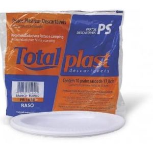 PRATO DE PLÁSTICO RASO  N.18 BRANCO COM10 (CX COM 50PCT) em Monte Verde MG