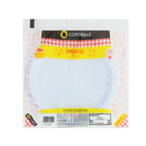 PRATO DE PLÁSTICO RASO  N.21 BRANCO COM10 (CX COM 50PCT) em Monte Verde MG