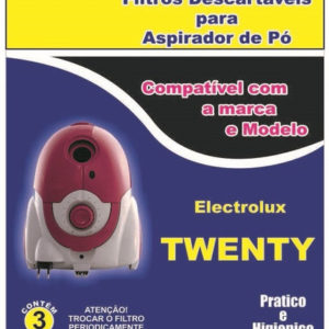 SACO PARA ASPIRADOR DE PO ELETROLUX TWENTY (03UNID)